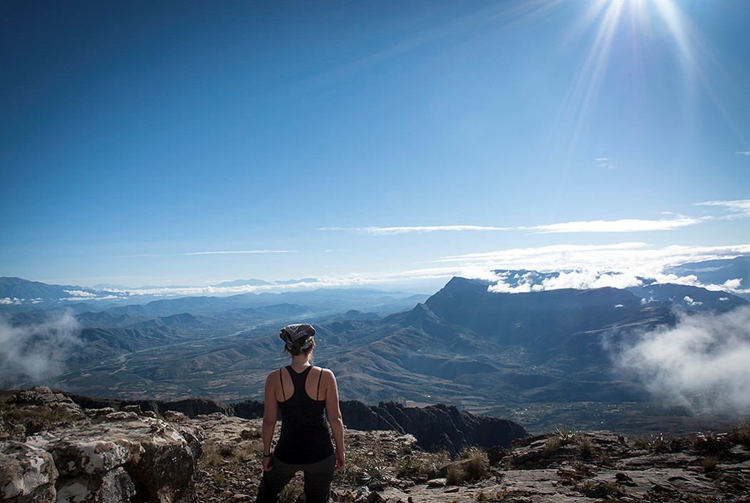 Looking out over the Andes mountains