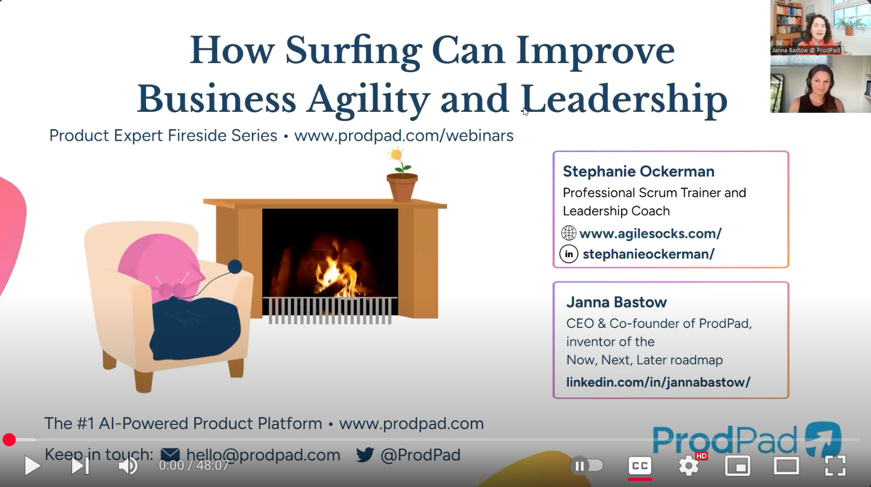Visual of the webinar video recording